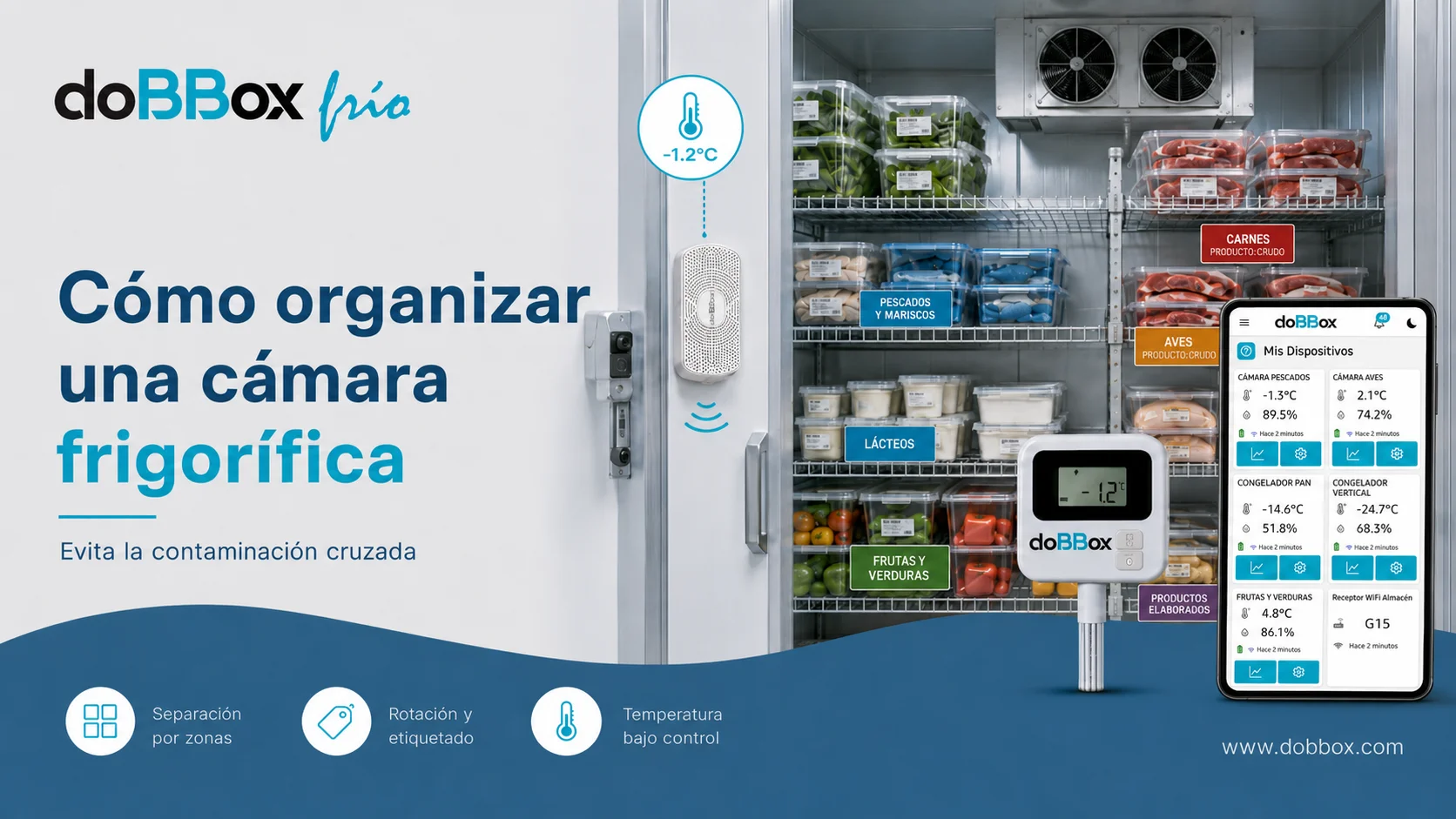 Cómo organizar una cámara frigorífica para evitar contaminación cruzada
